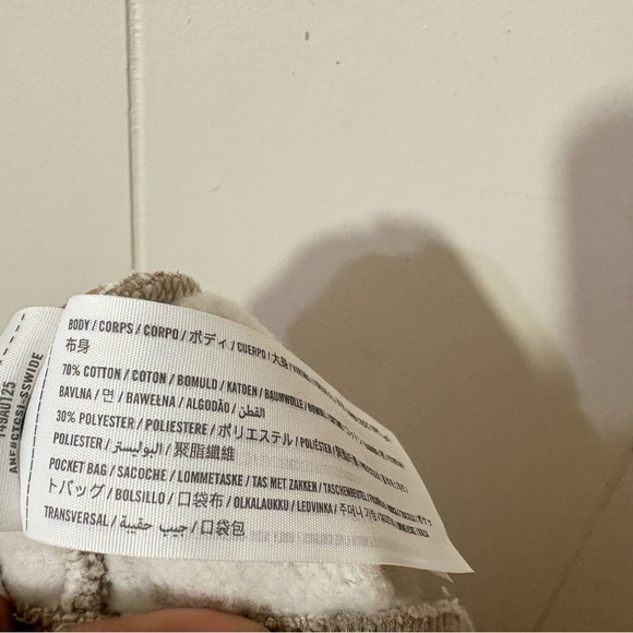 Abercrombie & Fitch Sunday Fleece Lounge Shorts Brown Cozy M Women’s Drawstring - Picture 8 of 8